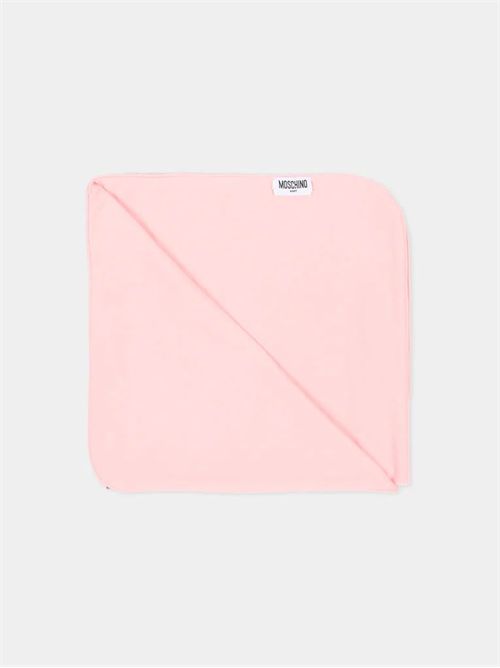 Coperta rosa per neonata con Teddy Bear MOSCHINO KIDS | MRB00F-LCA19/83696